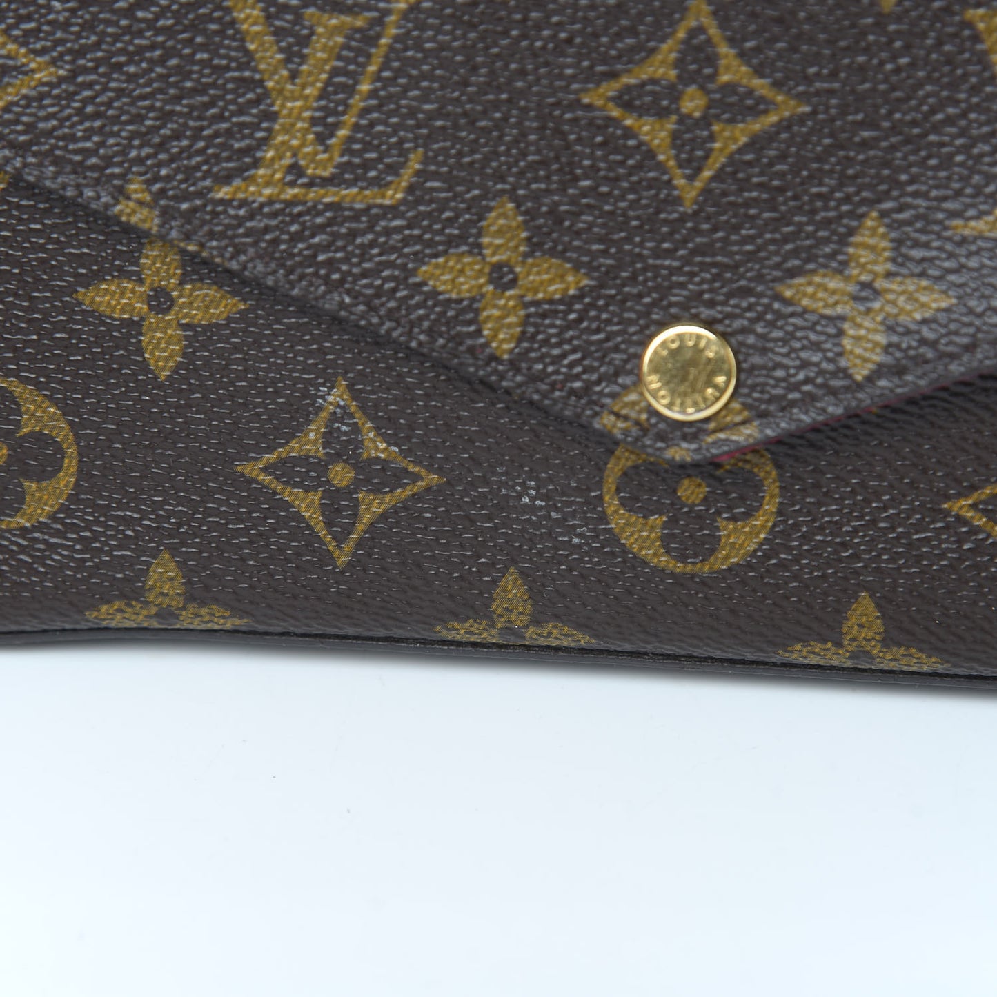 Monogram Pochette Felicie Chain Wallet Fuchsia