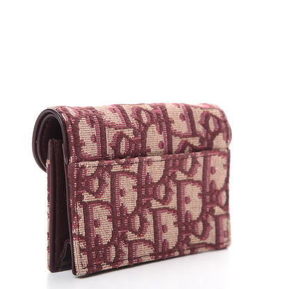 Christian Dior Oblique Saddle Card Holder Bordeaux 2 of 7