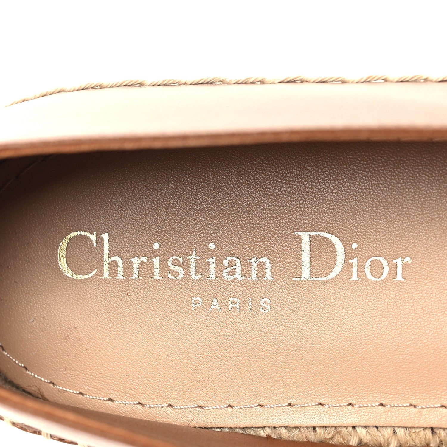 Christian Dior Lambskin Granville Espadrille 40 Golden Saddle 9 of 10