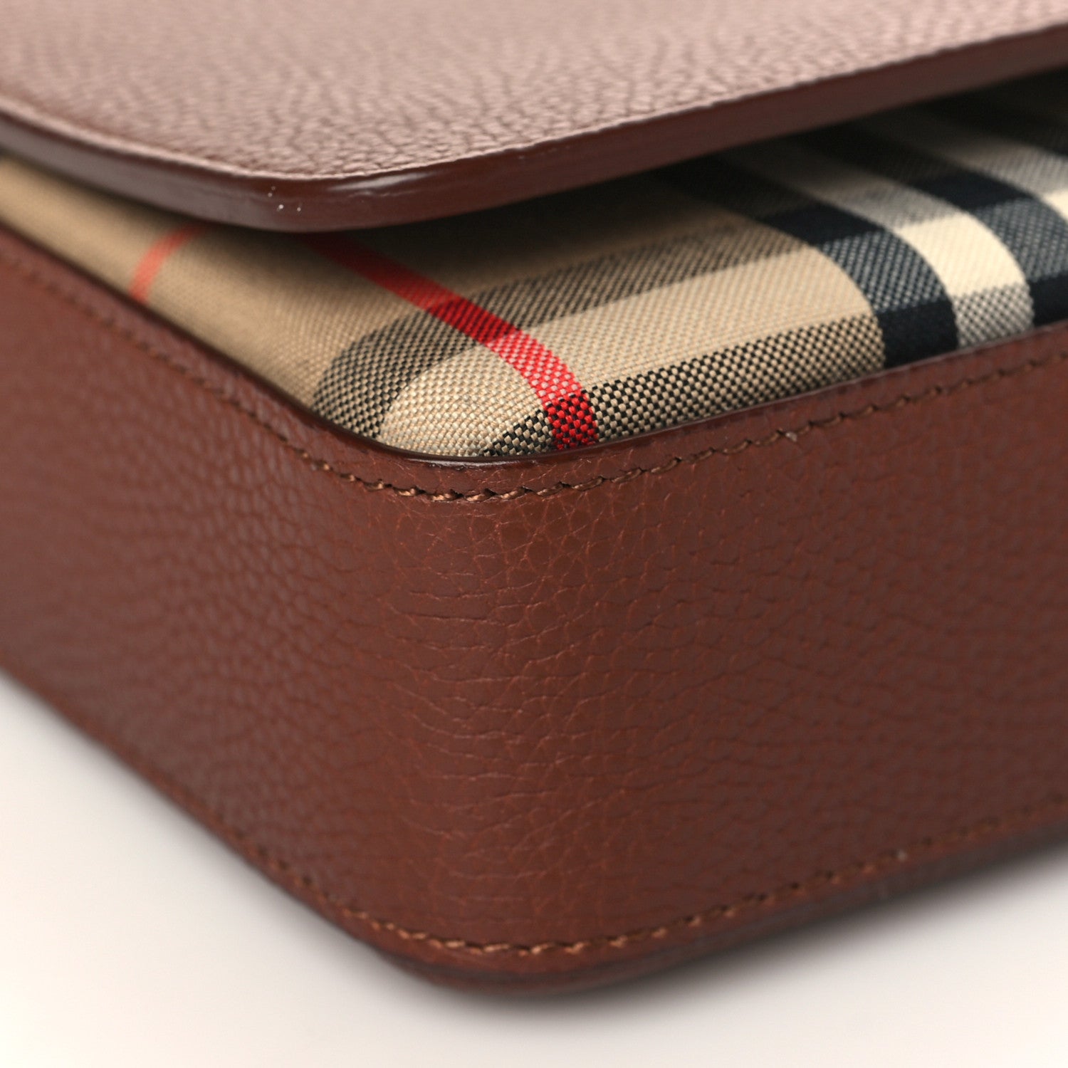 Burberry Grainy Calfskin Vintage Check Hampshire Crossbody Archive Beige Tan 7 of 8