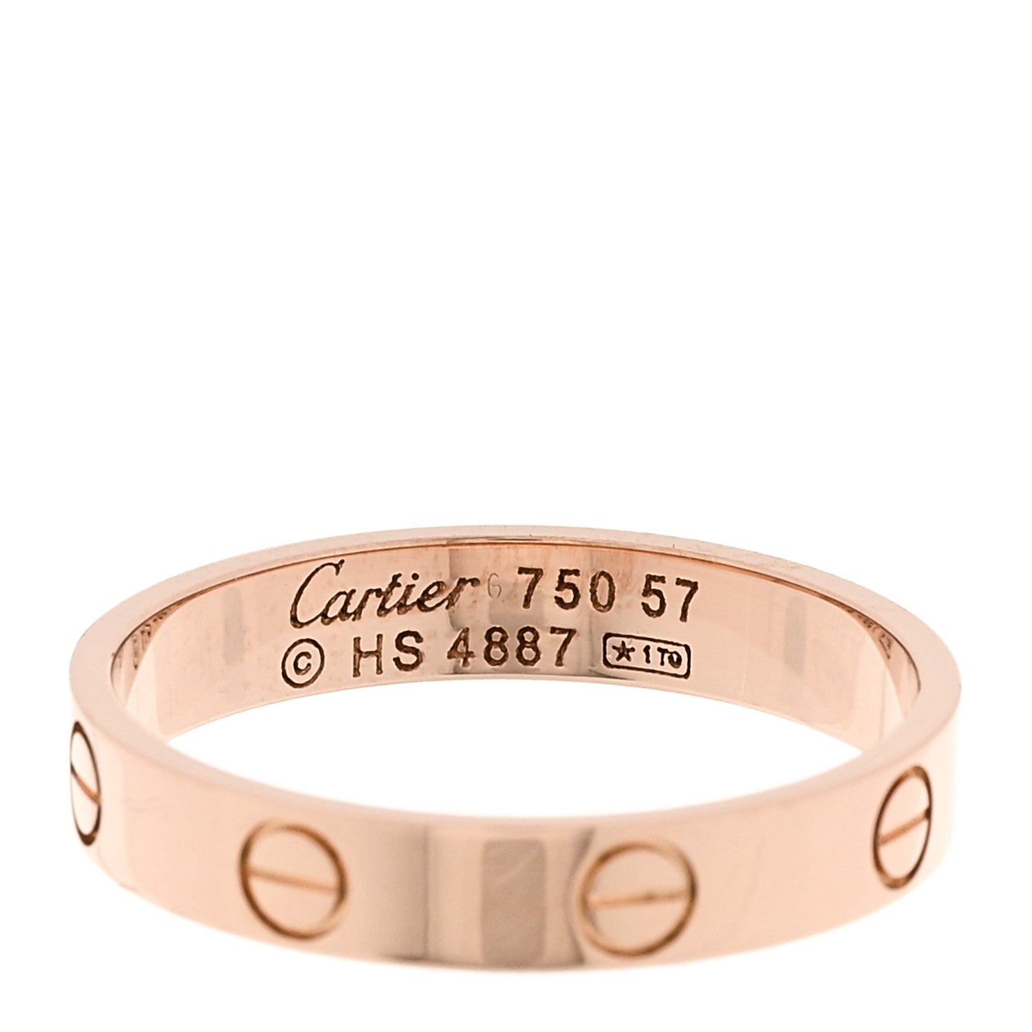 Cartier 18K Pink Gold 3.5mm LOVE Wedding Band Ring 57 8 4 of 4