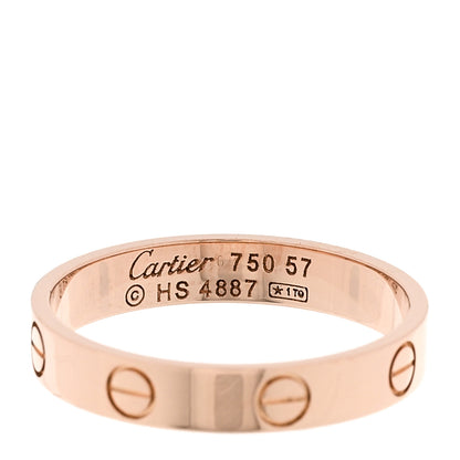 Cartier 18K Pink Gold 3.5mm LOVE Wedding Band Ring 57 8 4 of 4