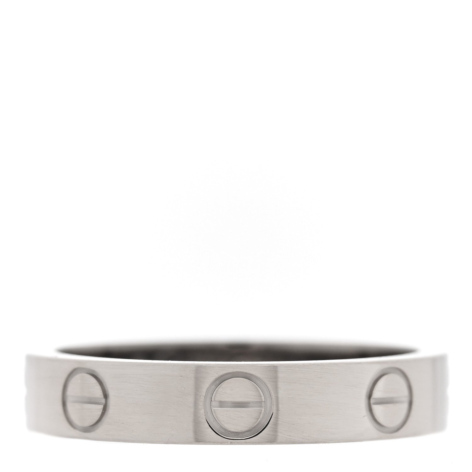Cartier 18K White Gold 3.5mm LOVE Wedding Band Ring 50 5.25 1 of 5