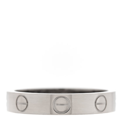 Cartier 18K White Gold 3.5mm LOVE Wedding Band Ring 50 5.25 1 of 5