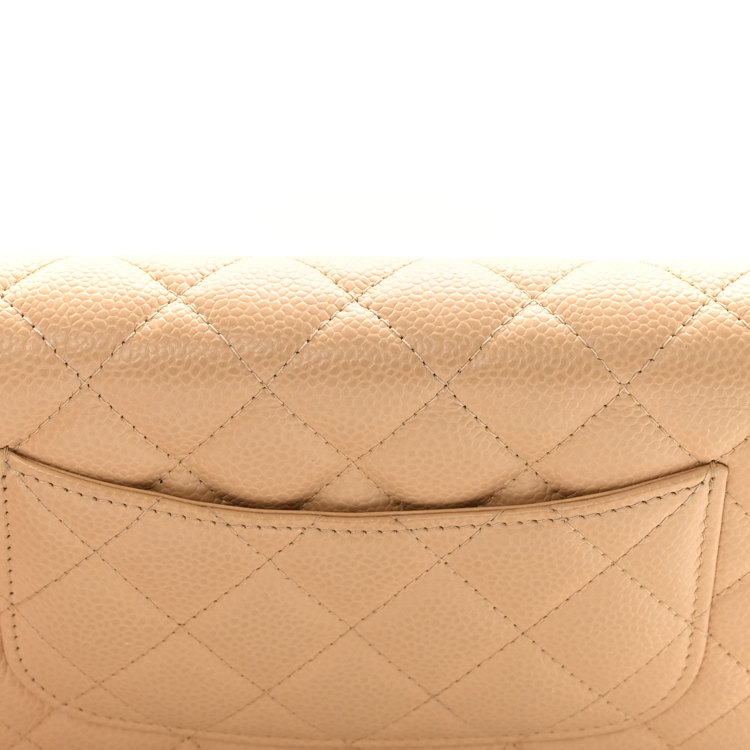 Chanel Caviar Quilted Wallet On Chain WOC Beige 14 of 15