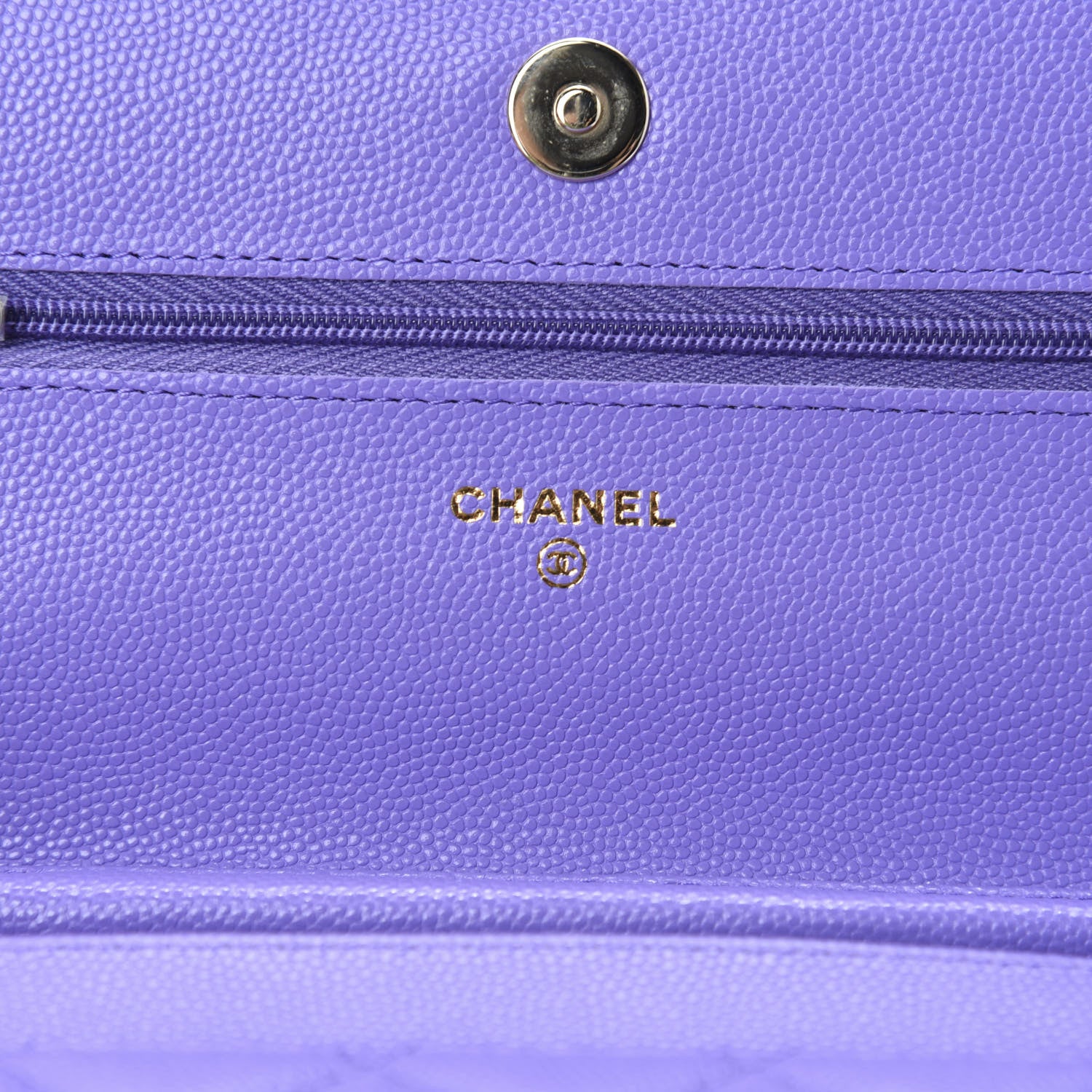 Chanel Caviar Quilted Wallet On Chain WOC Purple 8 of 11