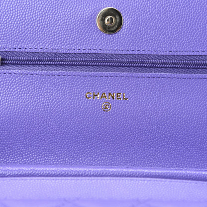 Chanel Caviar Quilted Wallet On Chain WOC Purple 8 of 11