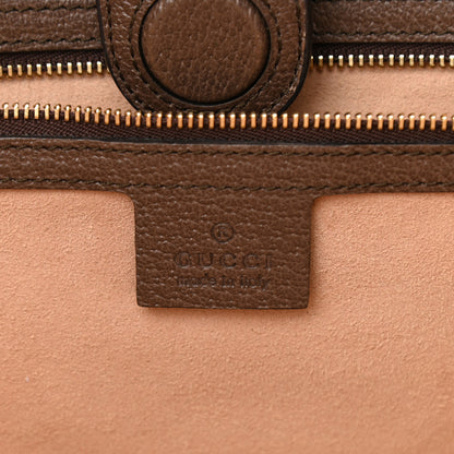 Gucci GG Supreme Monogram Textured Calfskin Web Medium Ophidia Shopping Tote Beige Ebony New Acero 6 of 11