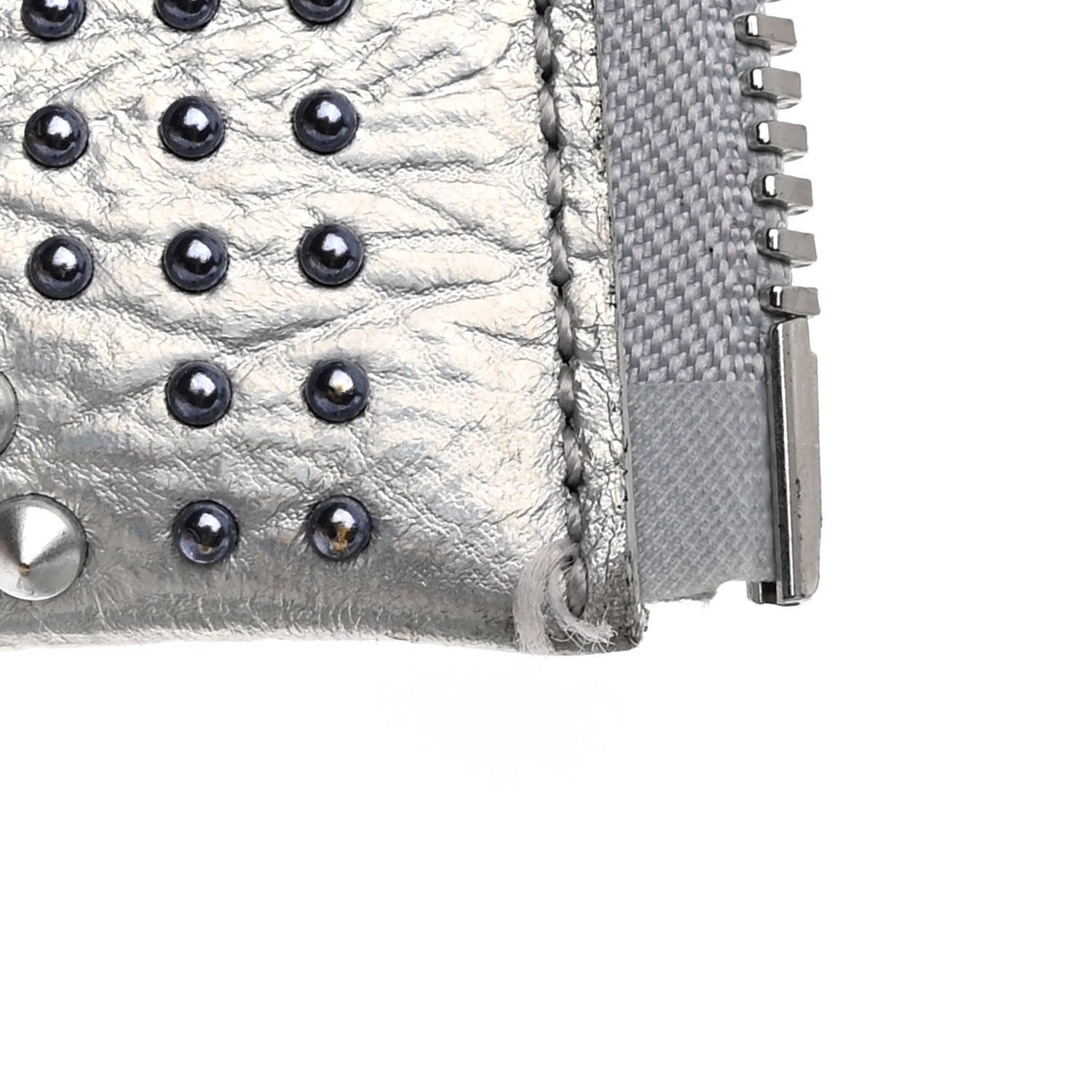 MCM Visetos Medium Studded Stark Cyber Flash Backpack Silver 14 of 16