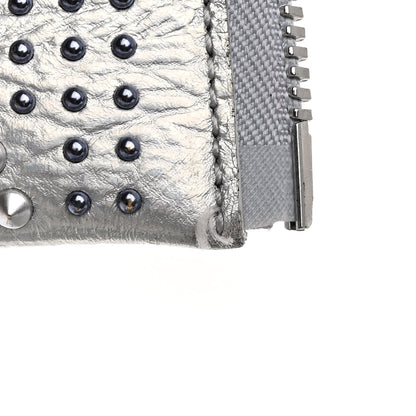 MCM Visetos Medium Studded Stark Cyber Flash Backpack Silver 14 of 16