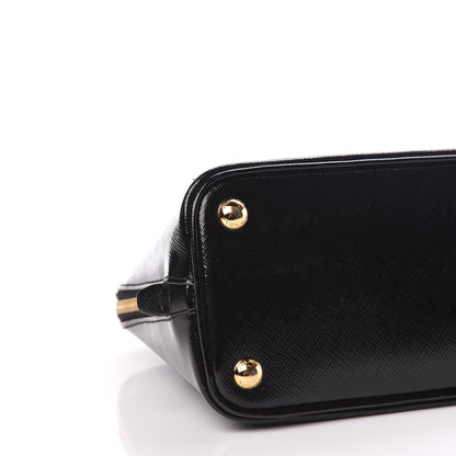 Prada Saffiano Vernice Small Promenade Tote Black 5 of 13