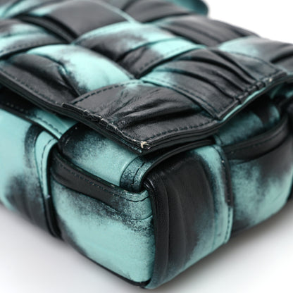 Bottega Veneta Foulard Tie Dye Maxi Intrecciato Padded Cassette Crossbody Bag Celadon Inkwell 13 of 14