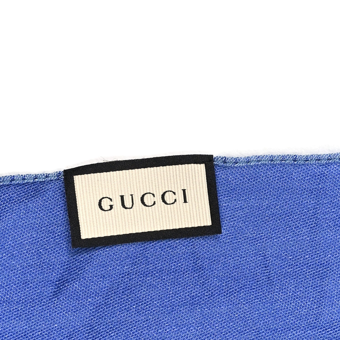 Wool Silk GG Monogram GGNat Scarf Sky Blue