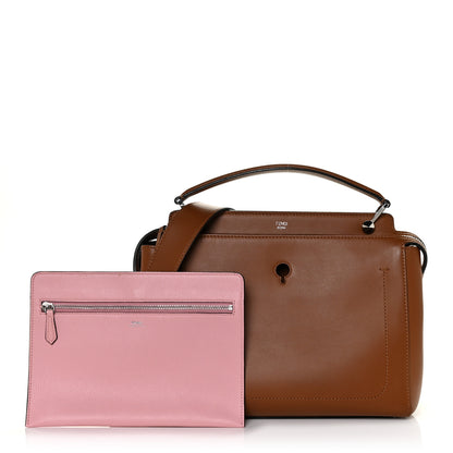 Fendi Vitello Baltico Dolce DotCom Satchel Corteccia Bubblegum 3 of 10