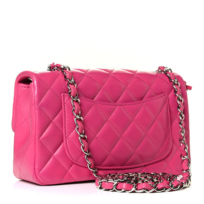 Chanel Lambskin Quilted Mini Rectangular Flap Pink 2 of 8