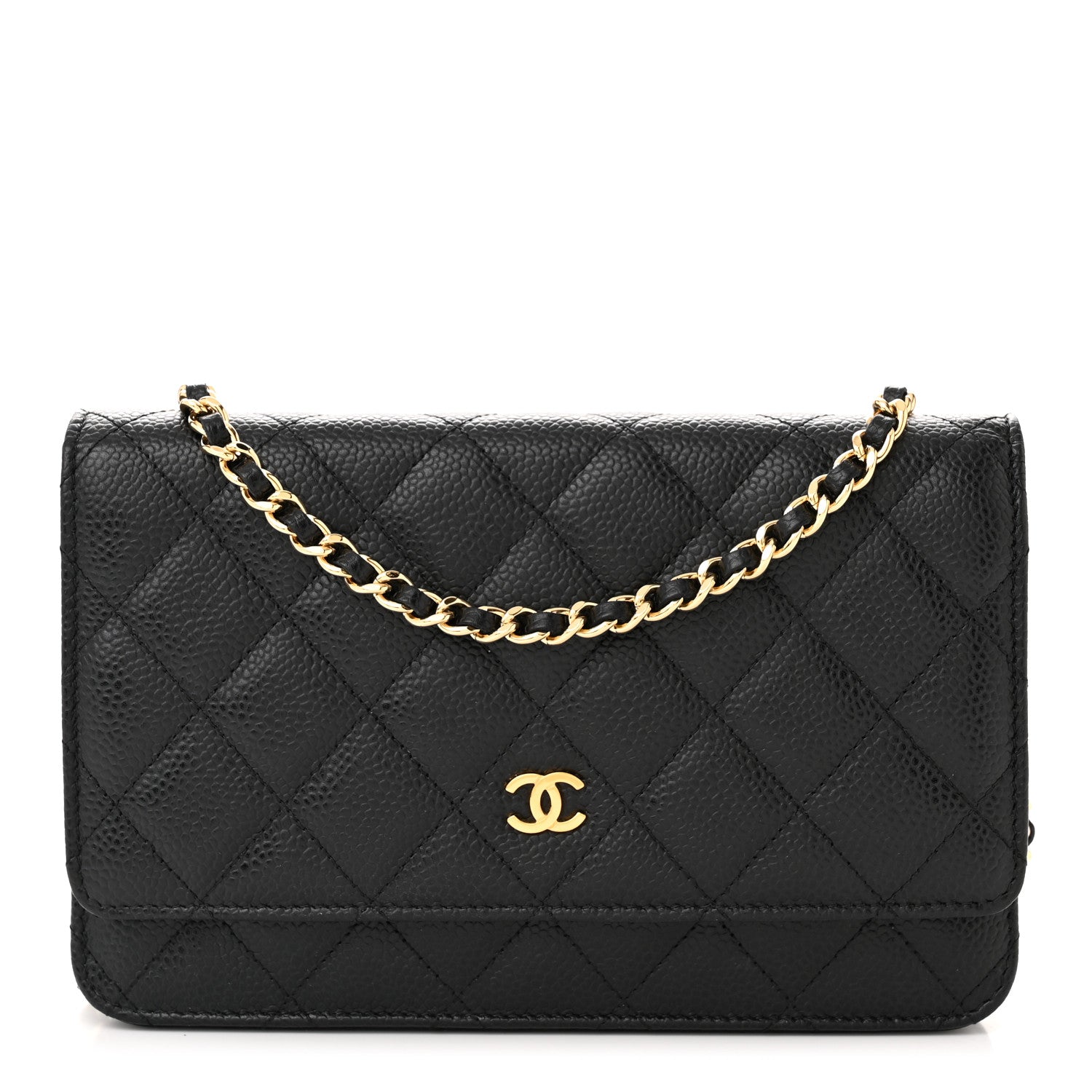 Chanel Caviar Quilted Wallet on Chain WOC Black 1 of 12