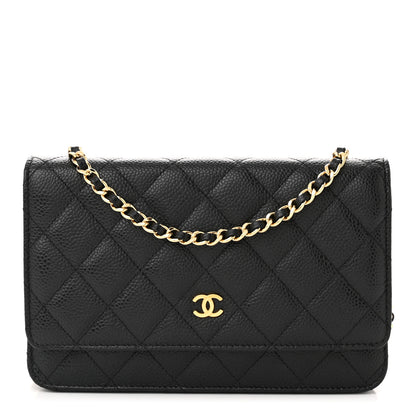 Chanel Caviar Quilted Wallet on Chain WOC Black 1 of 12