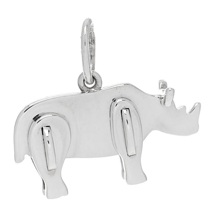 Tiffany Sterling Silver Save the Wild Rhino Charm 1 of 6