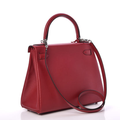 Hermes Evercolor Kelly Retourne 28 Rouge Grenat 3 of 35