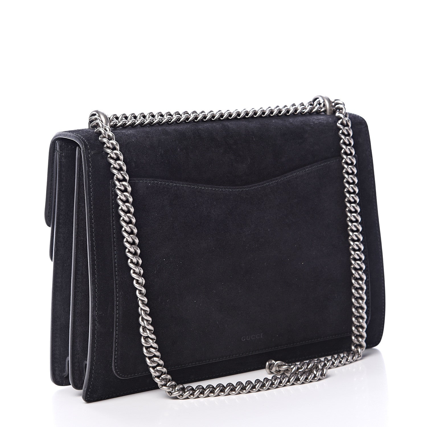 Gucci Suede Medium Dionysus Shoulder Bag Black 2 of 12