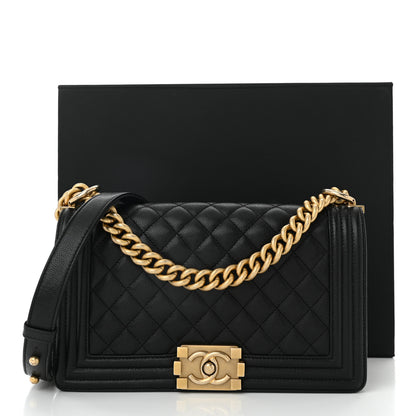 Chanel Caviar Quilted Medium Boy Flap Black 11 of 11