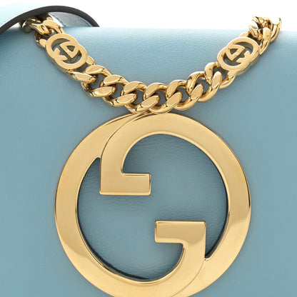 Gucci Roxy Calfskin Blondie Chain Shoulder Flap Bag Cloudy Blue 8 of 12