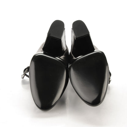Chanel Calfskin Patent Chaus Ouvertes Mary Jane Pumps 36.5 Black 5 of 8