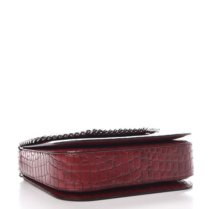 Stella McCartney Embossed Crocodile Effect Medium Falabella Box Shoulder Bag Red 4 of 7