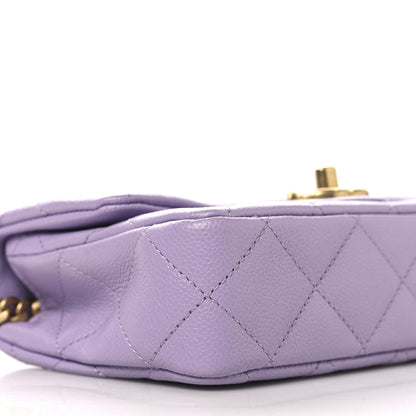 Chanel Caviar Quilted Mini Rectangular Sweetheart Flap Light Purple 9 of 11