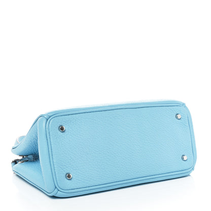 Christian Dior Bullcalf Small Diorissimo Tote Light Blue 4 of 9