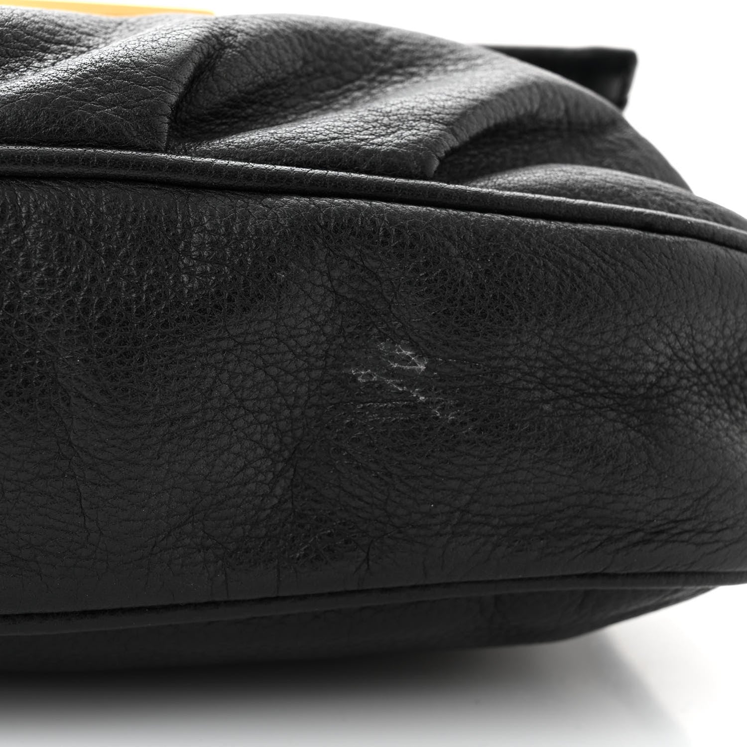Fendi Vitello Flamingo Fendista Pouchette Crossbody Black 12 of 12
