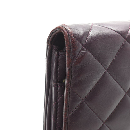 Chanel Lambskin Quilted Wallet On Chain WOC Burgundy 17 of 17