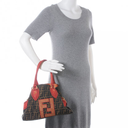 Fendi Zucca Grommet Bag De Jour Tobacco Red 2 of 7