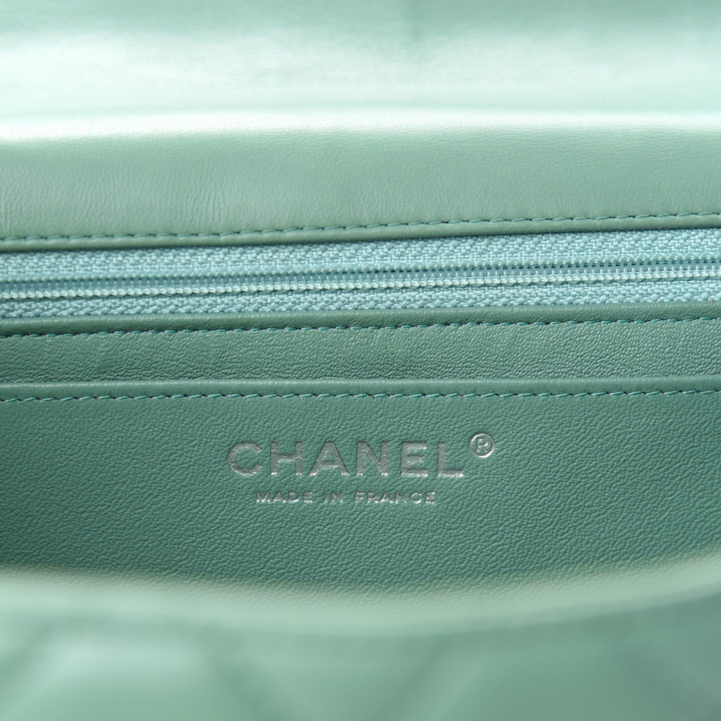 Lambskin Quilted Maxi Single Flap Green