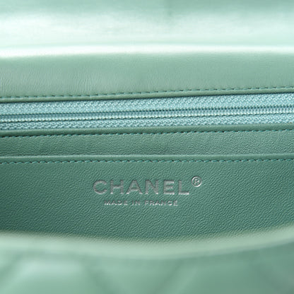 Chanel Lambskin Quilted Maxi Single Flap Green 8 of 11