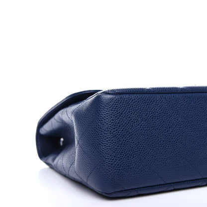 Chanel Caviar Quilted Jumbo Single Flap Navy 8 of 11