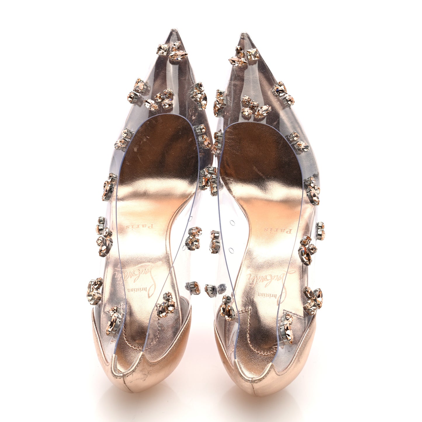 PVC Strass Nappa Laminata 100 Pumps 38.5 Leche
