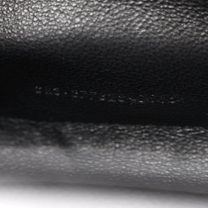 Saint Laurent Grain De Poudre Matelasse Chevron Monogram Chain Wallet Black 9 of 12