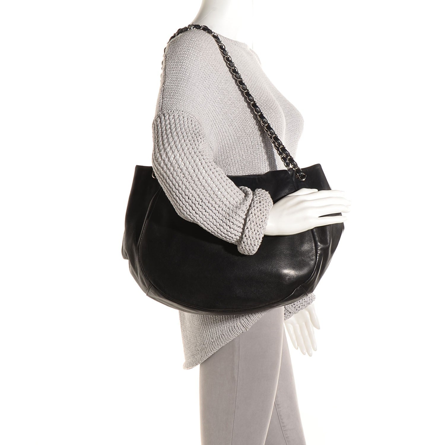 Chanel Lambskin Sensual Hobo Black 2 of 7