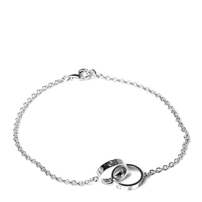 Cartier 18K White Gold Interlocking LOVE Bracelet 1 of 6