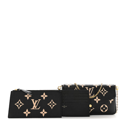 Louis Vuitton Empreinte Monogram Giant Felicie Pochette Black Beige 3 of 11