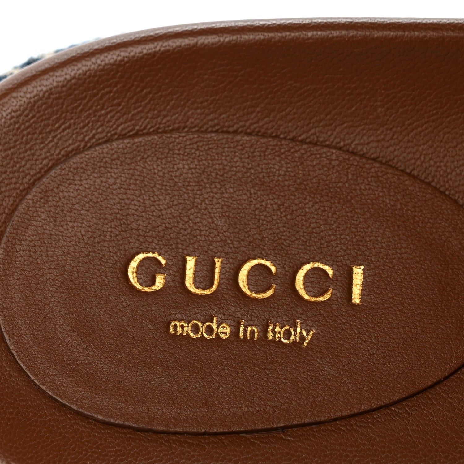 Gucci New Denim GG Monogram Angelina Platform 55mm Slide Sandals 38.5 Blue Tea 8 of 9