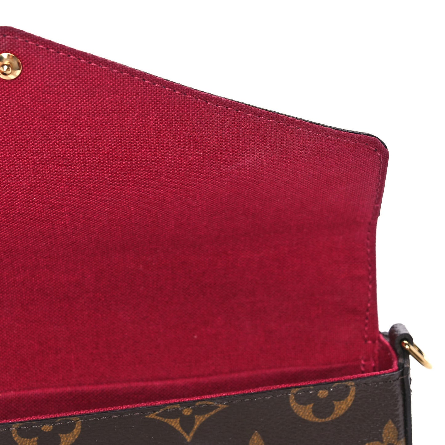 Monogram Pochette Felicie Chain Wallet Fuchsia