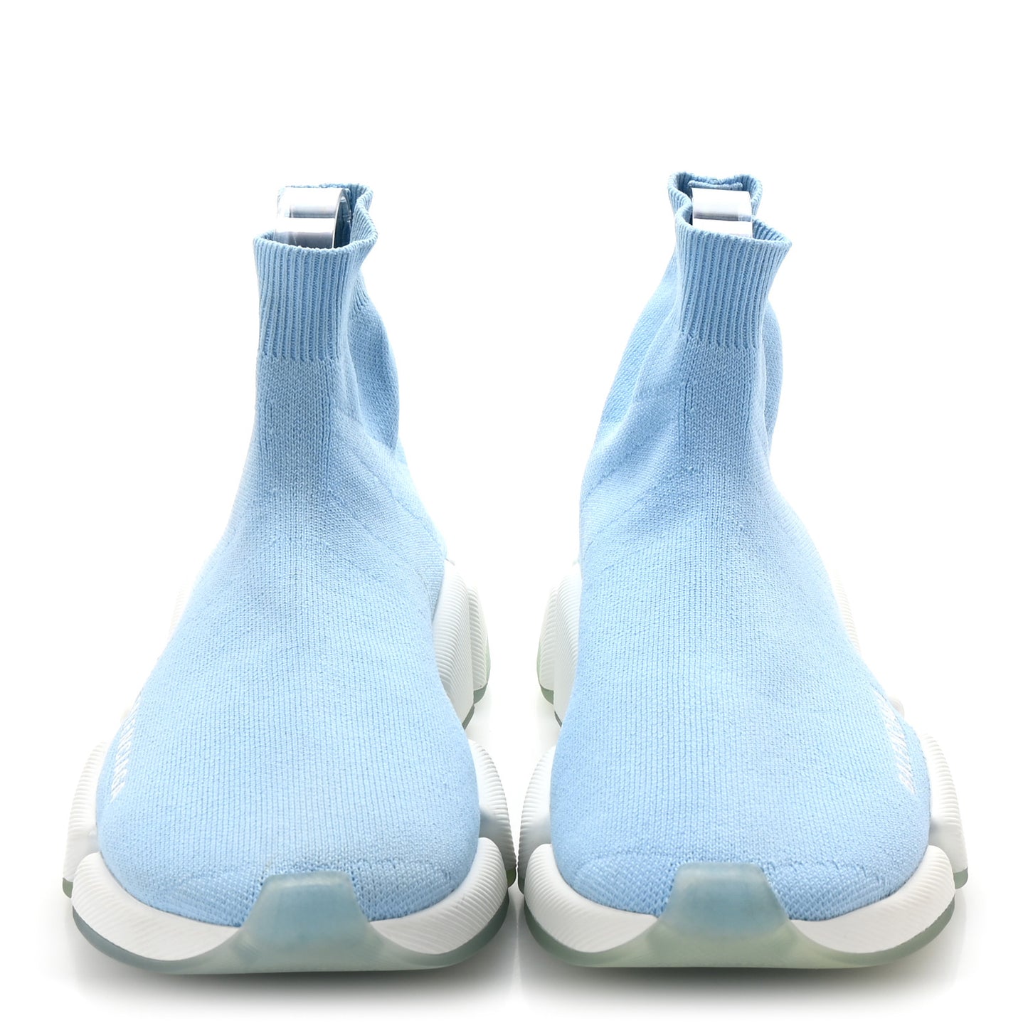 Technical 3D Recycled Knit Bi-Color Womens Speed 2.0 Transparent Sole Sneakers 39 Blue White Transparent Blue