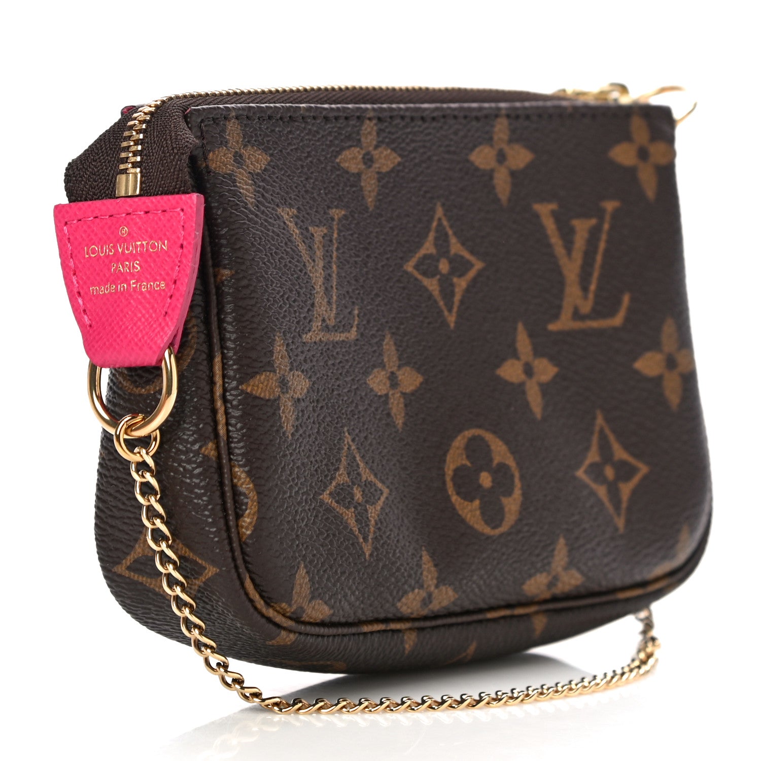 Louis Vuitton Monogram 2019 Christmas Animation Mini Courchevel Pochette Accessories Fuchsia 3 of 11