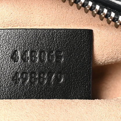 Gucci Calfskin Matelasse Mini GG Marmont Chain Shoulder Bag Black 7 of 10