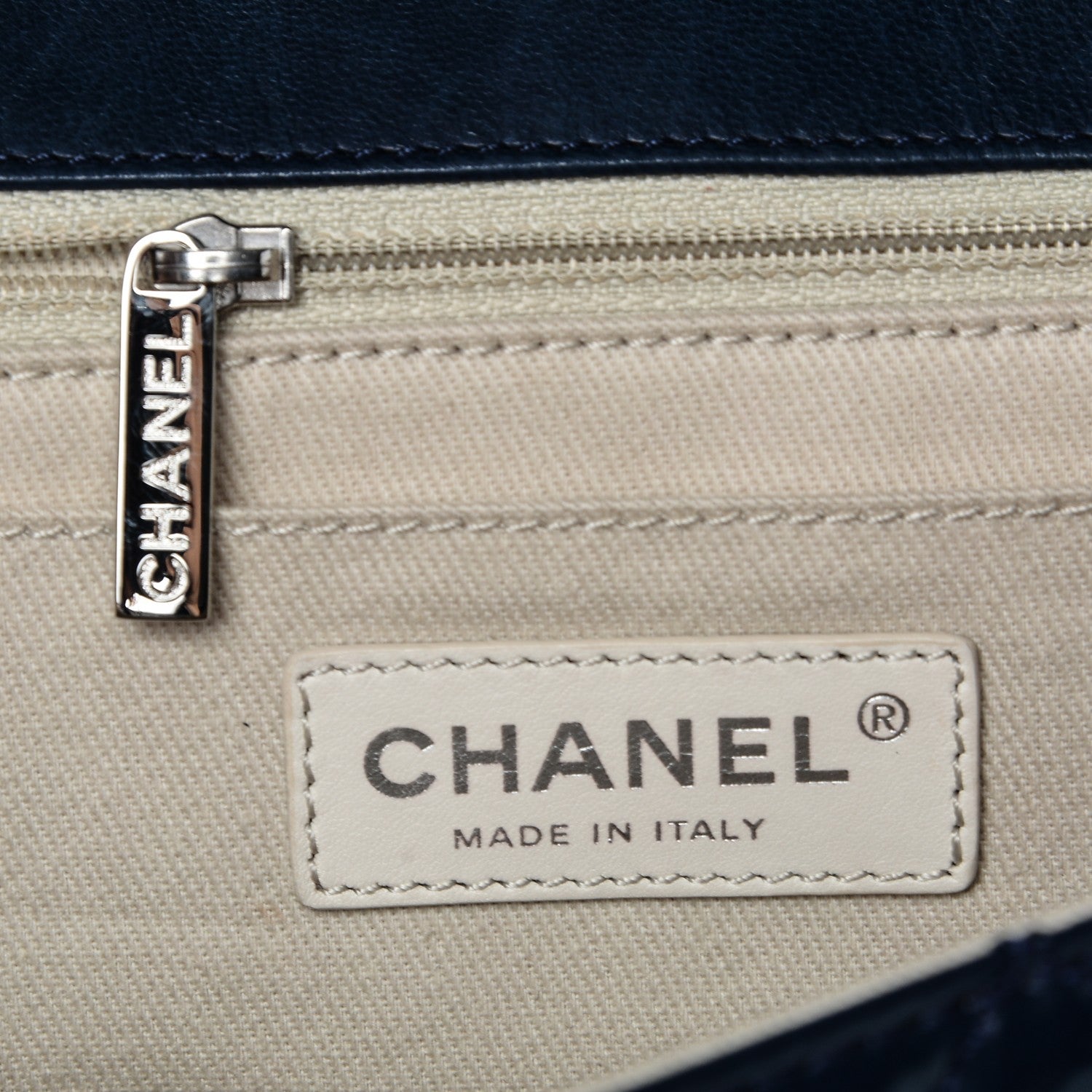 Chanel Vinyl Quilted In The Business Flap Navy Blue 6 of 13