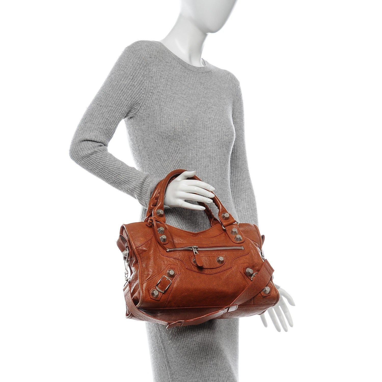 Balenciaga Agneau Giant 21 Silver Hardware City Orange Brulee 2 of 11