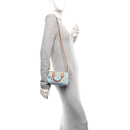 Louis Vuitton Monogram Denim Nano Speedy Sky Blue 2 of 10