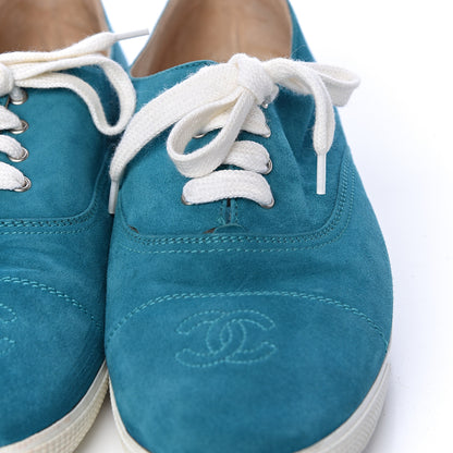 Chanel Suede CC Sneakers 40 Blue 11 of 14